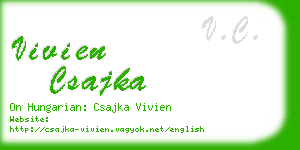 vivien csajka business card